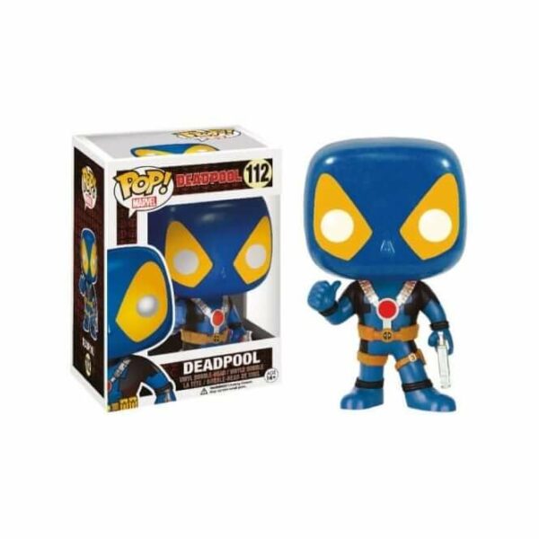 pop marvel deadpool bleu thumb up et gun -112 Pop - MARVEL - Deadpool Bleu (112) Exclusive