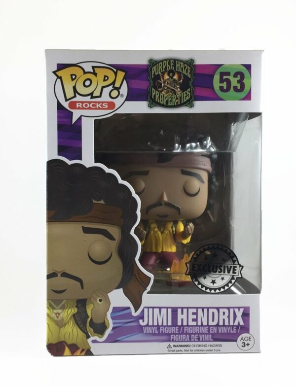 Pop - ROCKS - Jimmy Hendrix Burning Guitare (53) Exclusive Purple Haze Properties