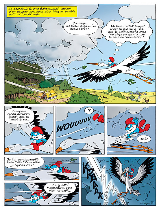 Les Schtroumpfs tome 25, Un enfant chez les Schtroumpfs