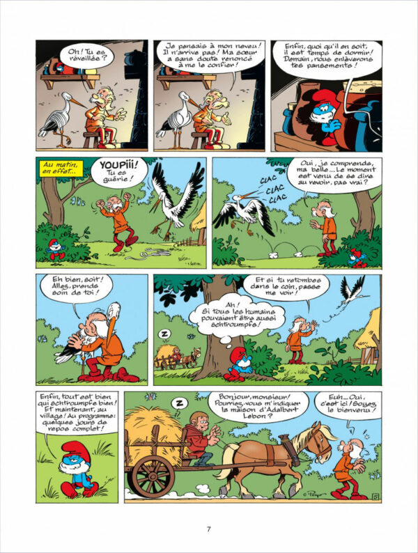 Les Schtroumpfs tome 25, Un enfant chez les Schtroumpfs