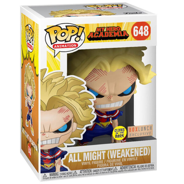 Figurine Funko Pop My Hero Academia All Might Weakened gitd exclusive 648 1-1 Pop - MY HERO ACADEMIA - All Might Weakened Special Edition (648) GITD