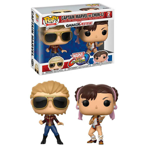 figurine-funko-pop-marvel-captain marvel vs chun-li-2-pack-1-1 Pop - MARVEL VS CAPCOM - Captain Marvel VS Chun-Li