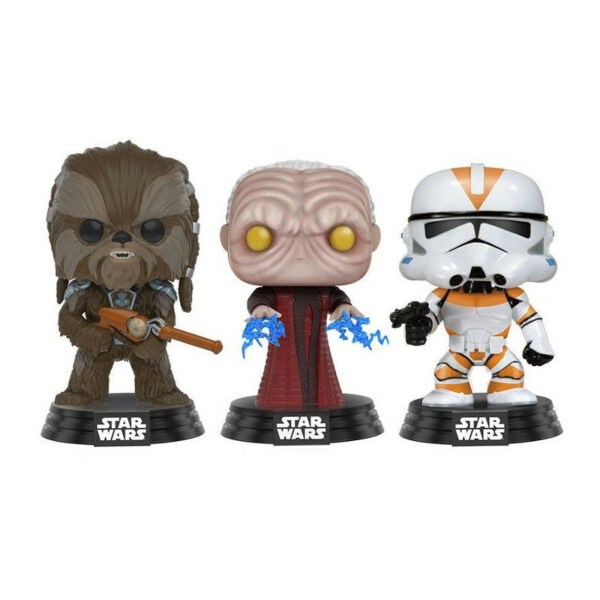 Pop - STAR WARS - 3 Pack Tarfful, Unhooded Emperor, Utapau Clone Trooper Exclusive