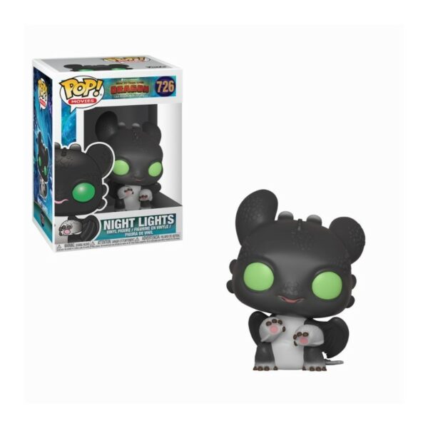 night-lights-1-how to train your dragon-3-726-funko pop-movies 1-1 Pop - HOW TO TRAIN YOUR DRAGON - Night Lights Black Green Eyes (726)