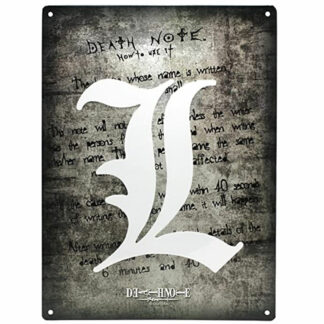 Plaque Métal Death Note - L Symbole