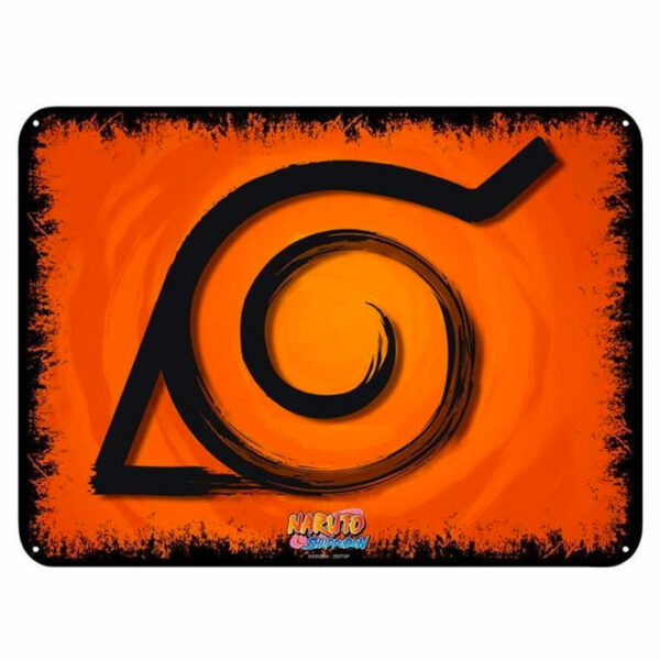 Plaque Métal Naruto - Konoha Symbole