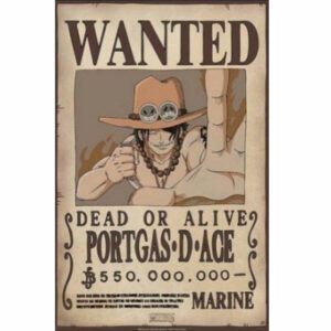 ONE PIECE - Poster "Wanted Ace" roulé filmé (91.5x61)
