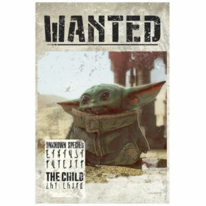 Poster Star Wars - Mandalorian Bébé Yoda Wanted