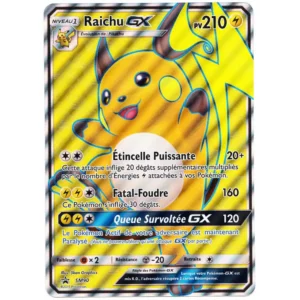 Carte Promo Pokémon SM90 Raichu GX 210 PV Légendes Brillantes