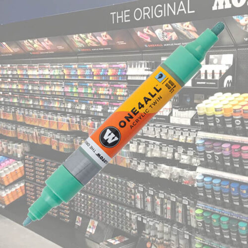 Molotow Acrylic Marker One4All Twin 020 1-1 Molotow Acrylic Marker One4All Twin 1,5/4mm 020 Lago Blue Pastel