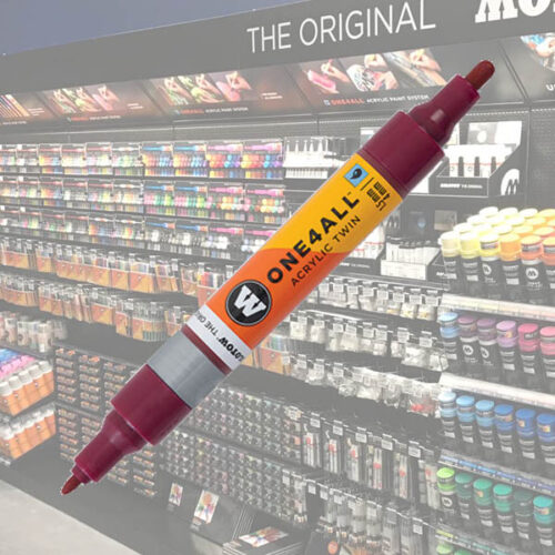 Molotow Acrylic Marker One4All Twin 086 1-1 Molotow Acrylic Marker One4All Twin 1,5/4mm 086 Burgundy