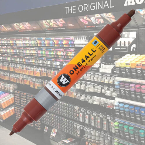 Molotow Acrylic Marker One4All Twin 092 1-1 Molotow Acrylic Marker One4All Twin 1,5/4mm 092 Hazelnut Brown
