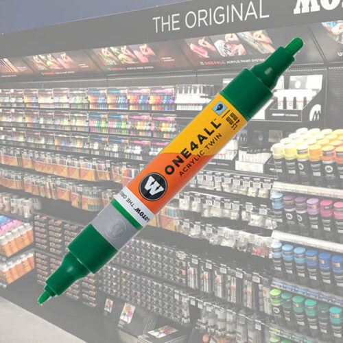Molotow Acrylic Marker One4All Twin 096 1-1 Molotow Acrylic Marker One4All Twin 1,5/4mm 096 Mister Green
