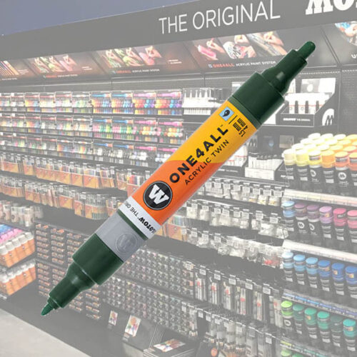Molotow Acrylic Marker One4All Twin 145 1-1 Molotow Acrylic Marker One4All Twin 1,5/4mm 145 Future Green