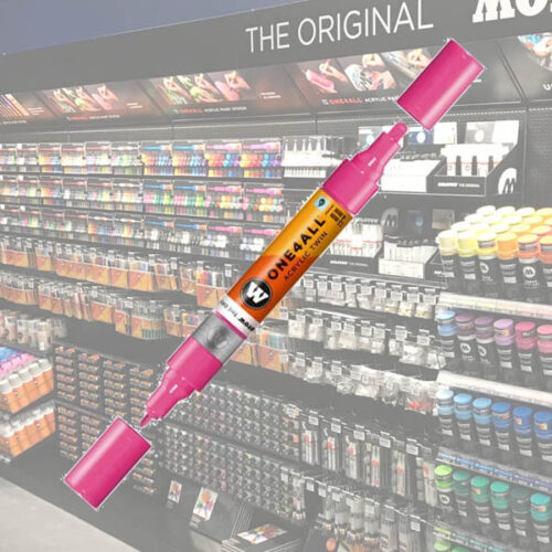 Molotow Acrylic Marker One4All Twin 200 1-1 Molotow Acrylic Marker One4All Twin 1,5/4mm 200 Neon Pink