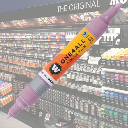 Molotow Acrylic Marker One4All Twin 201 1-1 Molotow Acrylic Marker One4All Twin 1,5/4mm 201 Lilac Pastel