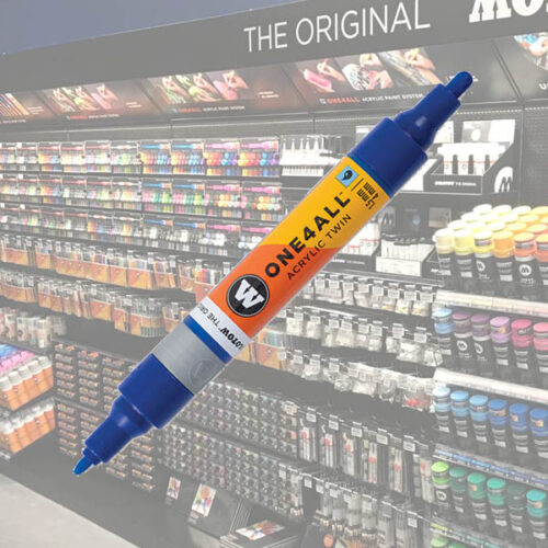 Molotow Acrylic Marker One4All Twin 204 1-1 Molotow Acrylic Marker One4All Twin 1,5/4mm 204 True Blue