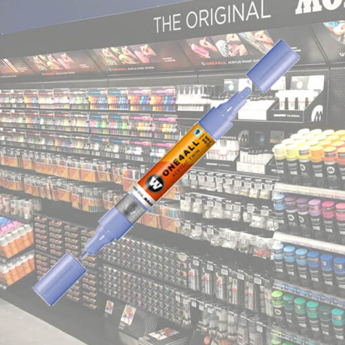 Molotow Acrylic Marker One4All Twin 209 1-1 Molotow Acrylic Marker One4All Twin 1,5/4mm 209 Blue Violet Pastel