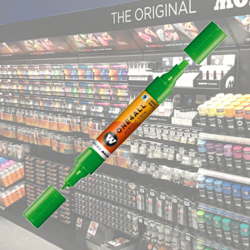Molotow Acrylic Marker One4All Twin 222 1-1 Molotow Acrylic Marker One4All Twin 1,5/4mm 222 Kacao77 Universes Green