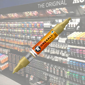 Molotow Acrylic Marker One4All Twin 1,5/4mm 228 Metallic Gold / Or Metal