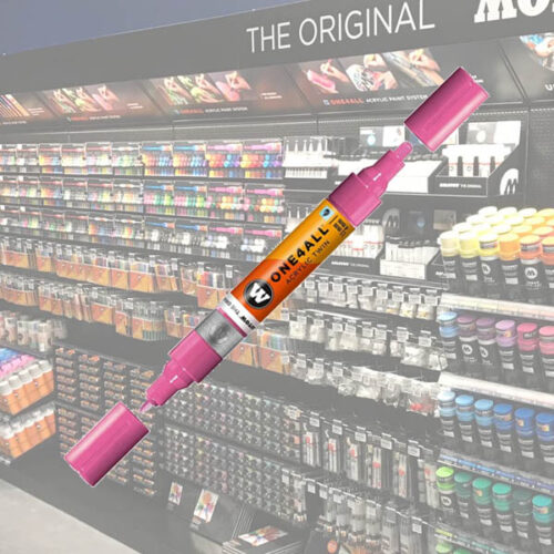 Molotow Acrylic Marker One4All Twin 231 1-1 Molotow Acrylic Marker One4All Twin 1,5/4mm 231 Fuchsia Pink