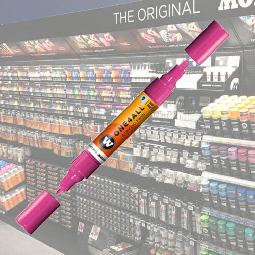 Molotow Acrylic Marker One4All Twin 232 1-1 Molotow Acrylic Marker One4All Twin 1,5/4mm 232 Magenta