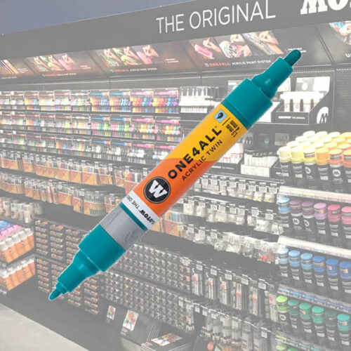 Molotow Acrylic Marker One4All Twin 235 1-1 Molotow Acrylic Marker One4All Twin 1,5/4mm 235 Turquoise