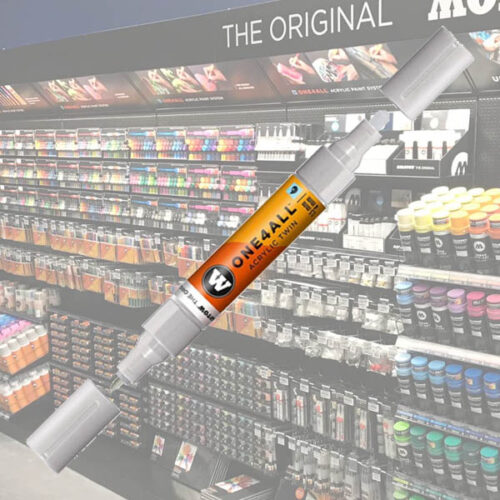 Molotow Acrylic Marker One4All Twin 237 1-1 Molotow Acrylic Marker One4All Twin 1,5/4mm 237 Grey Blue Light