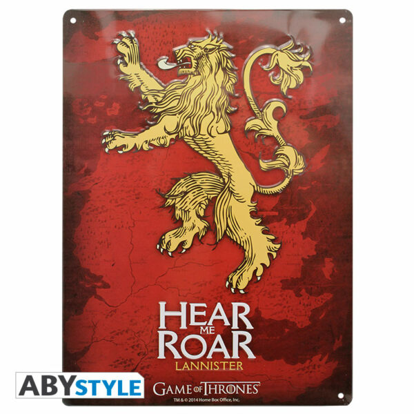 Plaque Métal Game of Thrones - Lannister
