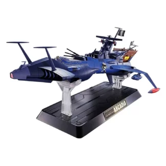 Figurine abs et métal du Vaisseau d'Albator le Corsaire de l'espace, modèle Arcadia GX-93 Soul of Chogokin, sons et lumières