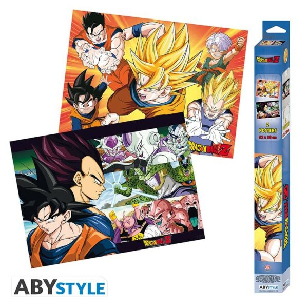Lot de 2 Poster Dragon Ball Super - Saiyans & Ennemis
