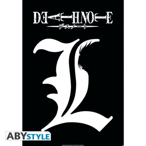 death-note-poster-l-symbol-roule-filme-1-1 DEATH NOTE - Poster "L Symbol" roulé filmé (91.5x61)