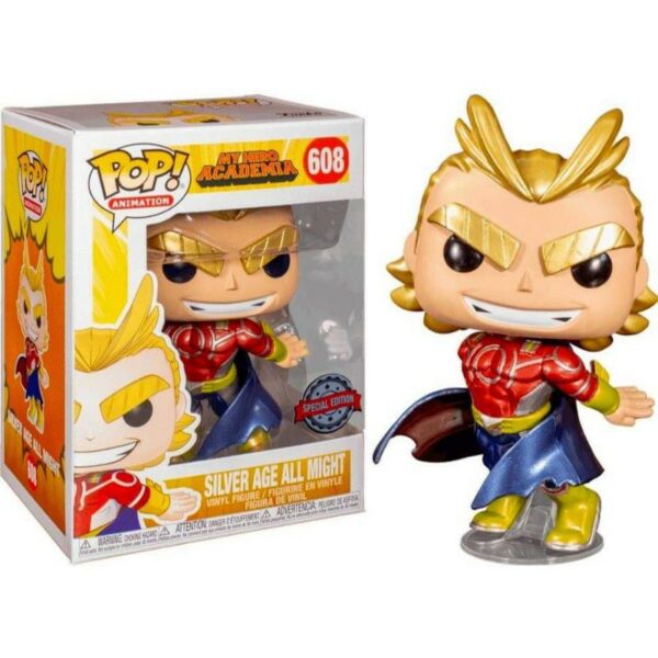 funko pop my hero academia silver age 608 1-1 Pop - MY HERO ACADEMIA - All Might Silver Age (608) Special Edition