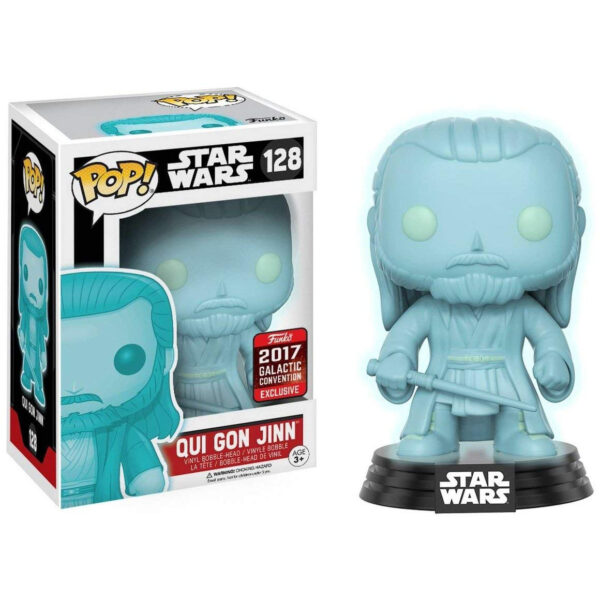 Pop - STAR WARS - Qui Gon Jinn Galactic Convention (128) GITD Exclusive