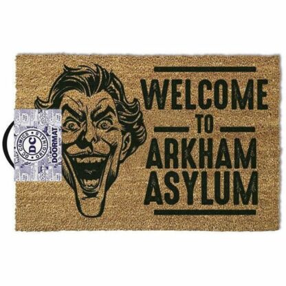 Paillasson DC Comics Joker avec l'inscription "Welcome to Arkham Asylum"