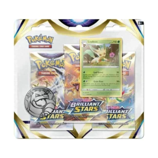 Pokémon Tripack Stars Etincelantes, 3 Boosters de 10 Cartes Pokémon EB09