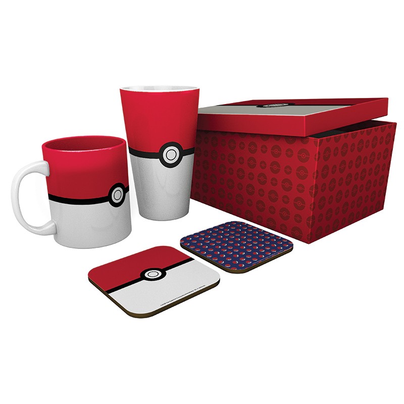 POKEMON - Pack Verre XXL + Mug + 2 Coasters Pokéball - BD FAN COMICS,  votre boutique Manga à Meyrin