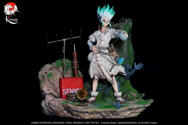 kitsune-senku-1-1 Figurine résine de Senku Ishigami du Manga Dr. Stone, fabricant Kitsune