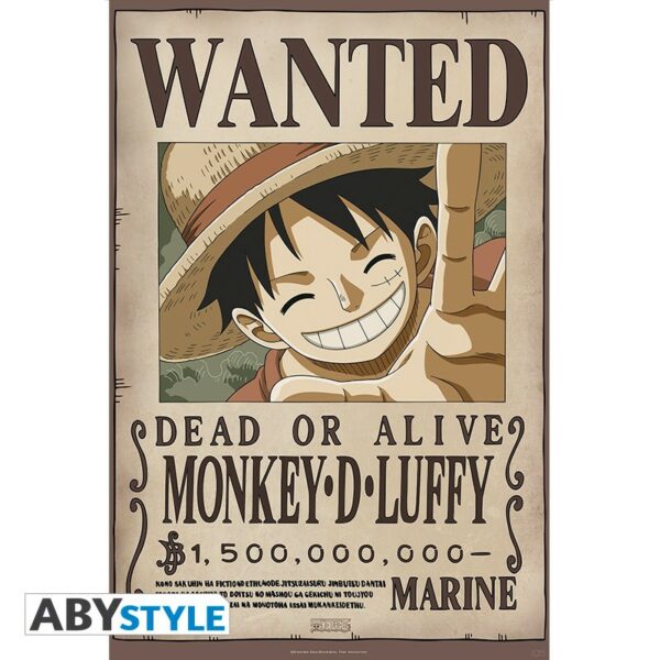 one-piece-poster-wanted-luffy-new-2-1-1 Poster One Piece - Wanted New 1 500 000 000