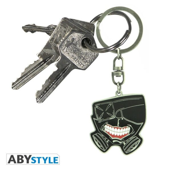tokyo-ghoul-porte-cles-masque-1-2 Porte-Clés Tokyo Ghoul - Masque Ken Kaneki Métal
