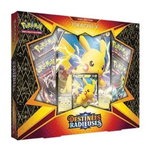 Coffret Pokémon avec carte promo Pikachu V Destinées Radieuses