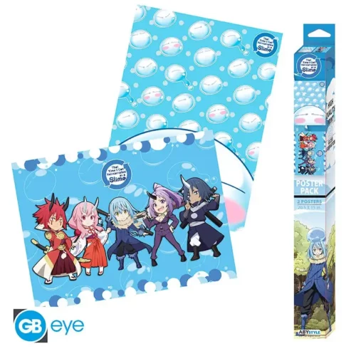 Moi en Slime Set 2 Chibi Posters Artworks 52x38 1-1 Moi quand je me réincarne en Slime Set 2 Chibi Posters Artworks 52 x 38 cm
