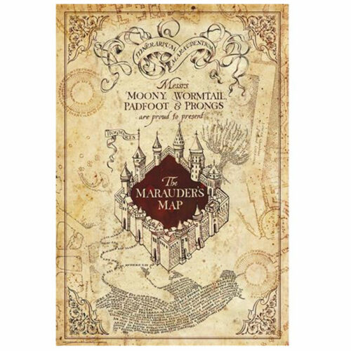 Poster-Harry-Potter-Carte-du-Maraudeur-1-1.jpg HARRY POTTER - Poster « Carte du Maraudeur » roulé filmé (91.5x61)
