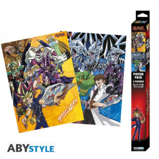 Set de 2 posters chibi yu-gi-oh! avec Yu-Gi-oh et Seto Kaiba. Chaque poster mesure 52 cm x 38 cm