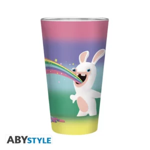 Verre XXL Lapins Crétins Arc en Ciel 400 ml