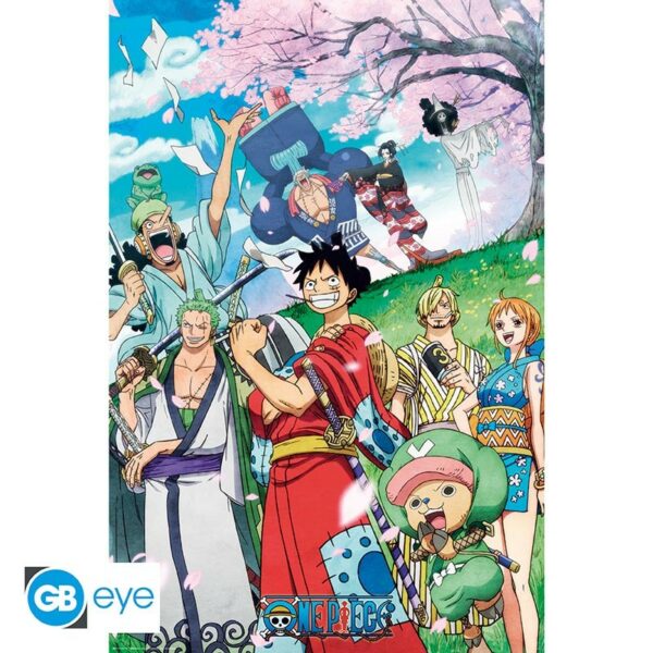 one-piece-poster-wano-roule-filme-915x61 1-1 ONE PIECE - Poster "Wano" roulé filmé (91.5x61)