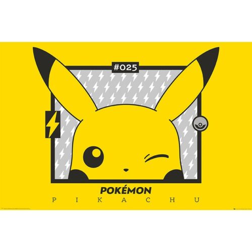 pokemon-pikachu-clin-d-oeil-poster-915-x-61-cm-1-1.jpg POKEMON - Pikachu Clin d'Oeil - Poster roulé filmé (91.5x61)