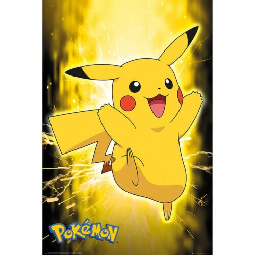 pokemon-pikachu-neon-poster-915-x-61-cm-1-1.jpg POKEMON - Pikachu Néon - Poster roulé filmé (91.5x61)