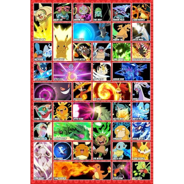 pokemon-vignettes-poster-915-x-61-cm-1-1.jpg POKEMON - Vignettes - Poster roulé filmé (91.5x61)