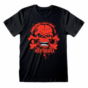 T-Shirt Marvel - Captain America Red Skull Blood Noir